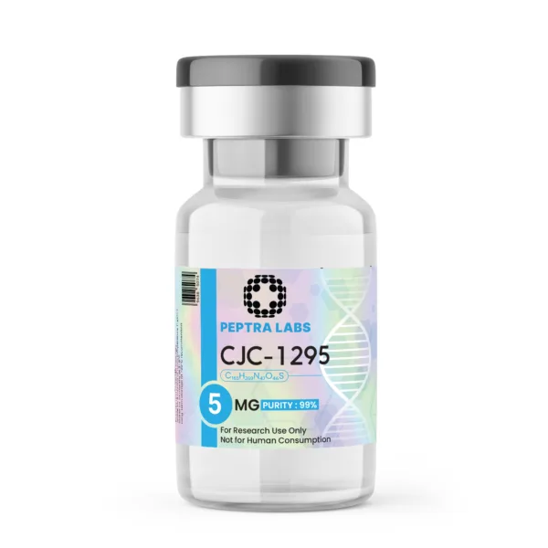 CJC-1295 5mg research vial, sealed, labelled, research use only