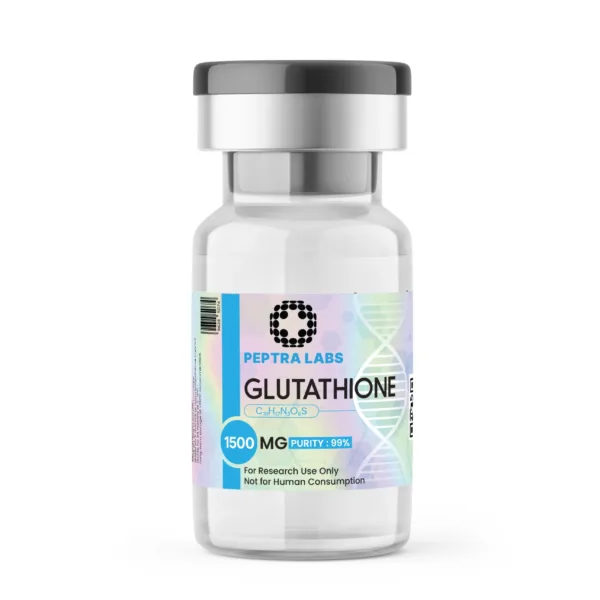 Glutathione 1500 mg – lahvička s výzkumným peptidem, čistota 99 % na etiketě, Peptra Labs