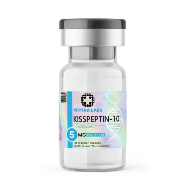 Kisspeptin-10 5 mg – lahvička s výzkumným peptidem, čistota 99 % na etiketě, Peptra Labs