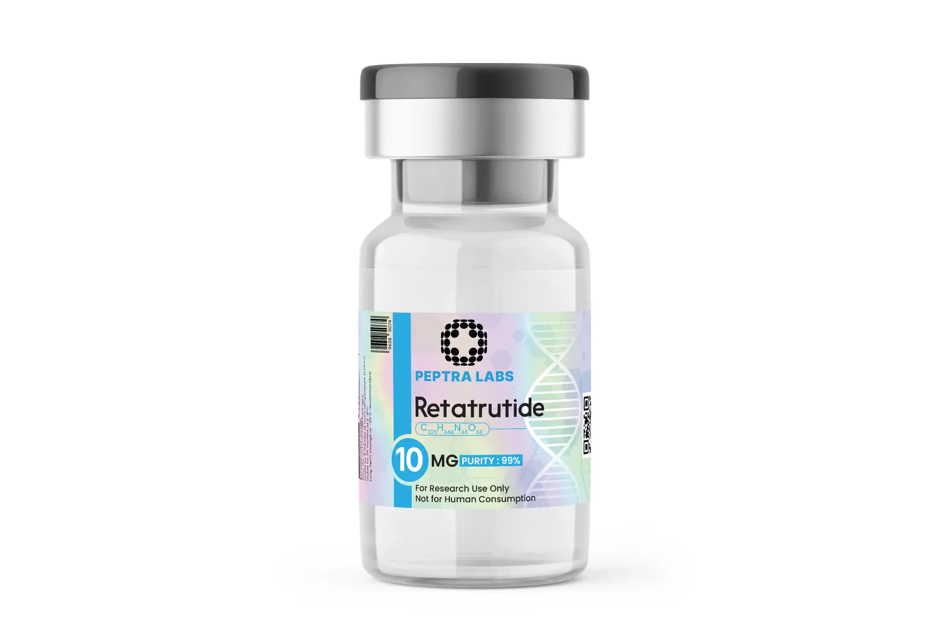 Retatrutide 10 mg – lahvička s výzkumným peptidem, čistota 99 % na etiketě, Peptra Labs Retatrutide 10 mg – lahvička s výzkumným peptidem, čistota 99 % na etiketě, Peptra Labs